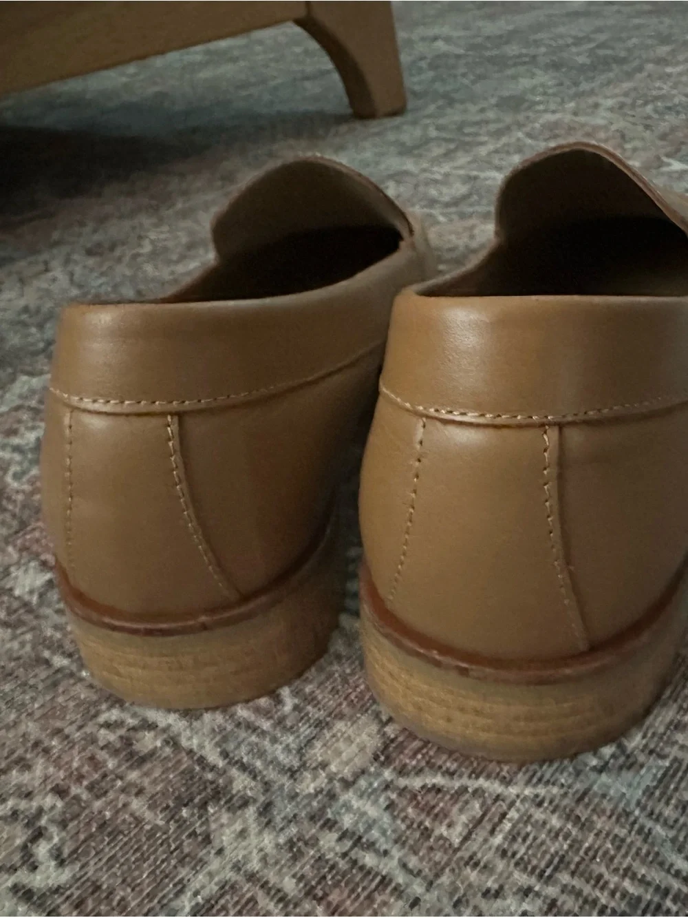 Everlane Cognac Leather Slip-On Loafers